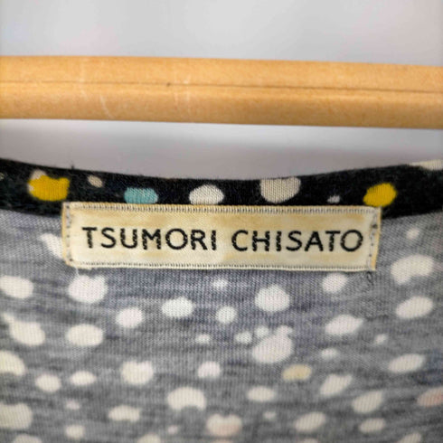 ツモリチサト TSUMORI CHISATO レーヨン混 シルク ドット ノースリーブ ワンピース レディース JPN:2