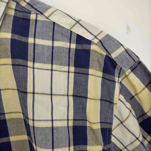 エルエルビーン L.L.Bean 90s ボックスシルエット ボタンダウン半袖チェックシャツ メンズ import:M