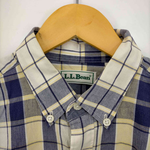エルエルビーン L.L.Bean 90s ボックスシルエット ボタンダウン半袖チェックシャツ メンズ import:M