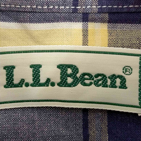 エルエルビーン L.L.Bean 90s ボックスシルエット ボタンダウン半袖チェックシャツ メンズ import:M