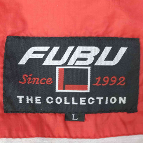 フブ FUBU 90-00S ロゴ刺繍 ライン フルジップ ナイロン ジャケット メンズ JPN:XL