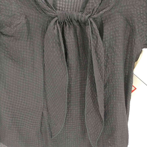 イヴサンローラン Yves Saint Laurent 06SS フランス製 フロントリボン シルクシア―ブラウス レディース