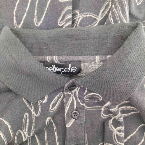 pellepelle 90-00S 総柄 S/S ポロシャツ メンズ import:XXL
