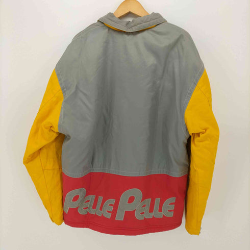 marc buchanan pellepelle 90-00S ロゴ刺繍 裏ボア フルジップ ナイロン ジャケット メンズ import:M