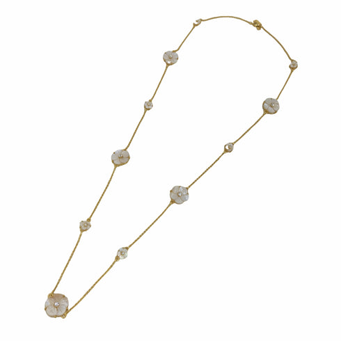 ケイトスペード Kate spade フラワーモチーフ ロングネックレス レディース