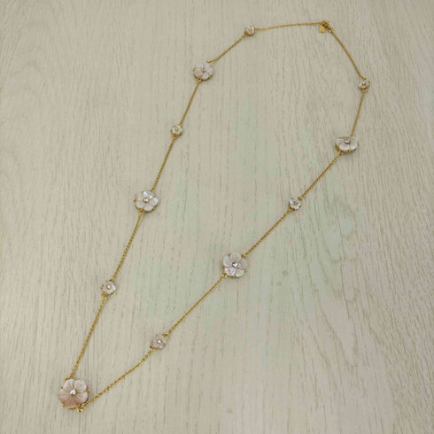 ケイトスペード Kate spade フラワーモチーフ ロングネックレス レディース