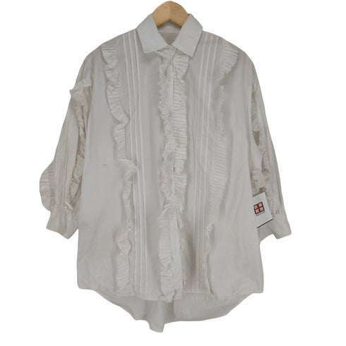 PLUMSTORE フリルデザインシャツ レディース JPN:S
