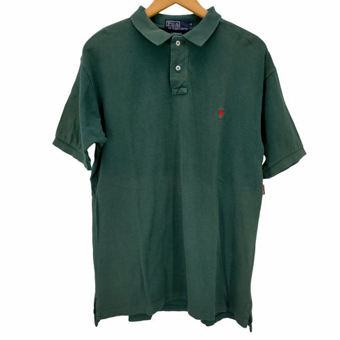 ポロバイラルフローレン Polo by RALPH LAUREN USA製 ポニー刺繍 半袖ポロシャツ メンズ import:M
