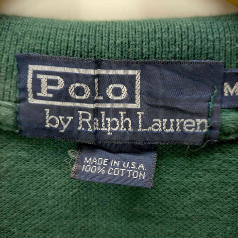 ポロバイラルフローレン Polo by RALPH LAUREN USA製 ポニー刺繍 半袖ポロシャツ メンズ import:M