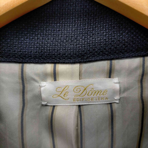 ル ドーム エディフィス Le Dome EDIFICE 牛革ベルト ラウンドカラーウールジャケット レディース