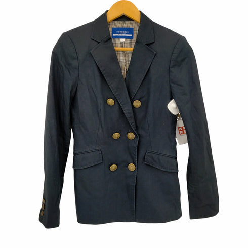 バーバリーブルーレーベル BURBERRY BLUE LABEL 金釦 ダブルテーラードジャケット レディース JPN:38
