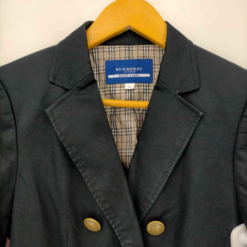 バーバリーブルーレーベル BURBERRY BLUE LABEL 金釦 ダブルテーラードジャケット レディース JPN:38