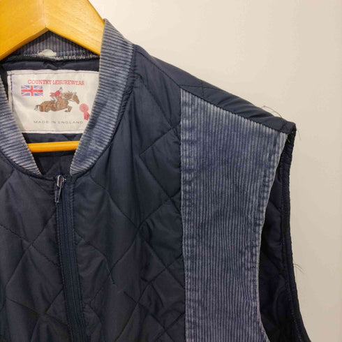 カントリーレジャーウェアー COUNTRY LEISUREWEAR 80-90s MADE IN ENGLAND コード切替 キルティングベスト メンズ