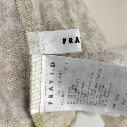 フレイアイディー FRAY I.D フレアスリーブプリントワンピース レディース JPN:1