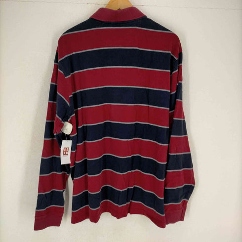セントジョンズベイ ST JOHN'S BAY ボーダー柄 L/Sポロシャツ メンズ JPN:XL