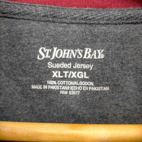 セントジョンズベイ ST JOHN'S BAY ボーダー柄 L/Sポロシャツ メンズ JPN:XL