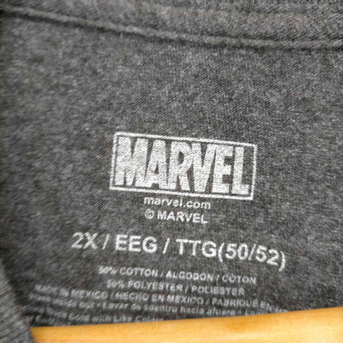 マーベル MARVEL フロントプリントクルーネックTシャツ メンズ 2XL