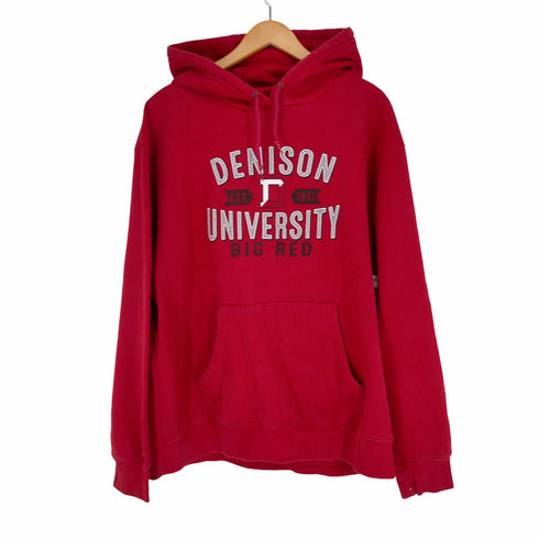 ジャンスポーツ JanSport DENISON UNIVERSITY BIG RED カレッジプリントプルーオーバーパーカー メンズ JPN:XL