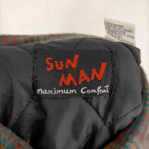 SUN MAN 裏地キルティングマドラスチェックジャケット メンズ JPN:M