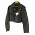 ザラ ZARA DISTRESSED FAUX LEATHER BIKER JACKET レディース XXL