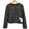 フルギ OKANDLA Y2K ノーカラー クロップド レザージャケット レディース import:M