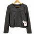 フルギ OKANDLA Y2K ノーカラー クロップド レザージャケット レディース import:M