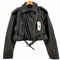 ザラ ZARA フェイクレザークロップドライダースジャケット レディース import:XS