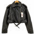 ザラ ZARA フェイクレザークロップドライダースジャケット レディース import:XS