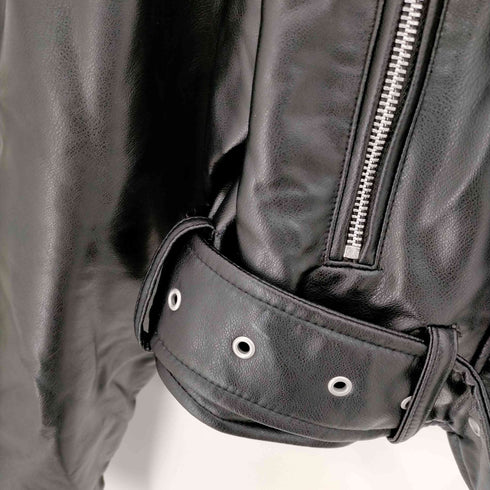 ザラ ZARA フェイクレザークロップドライダースジャケット レディース import:XS