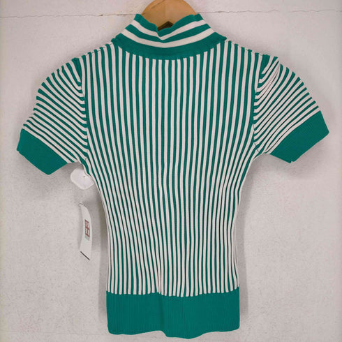 ザラ ZARA 3D ストライプ ポロシャツ レディース JPN:M