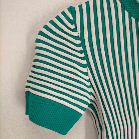 ザラ ZARA 3D ストライプ ポロシャツ レディース JPN:M