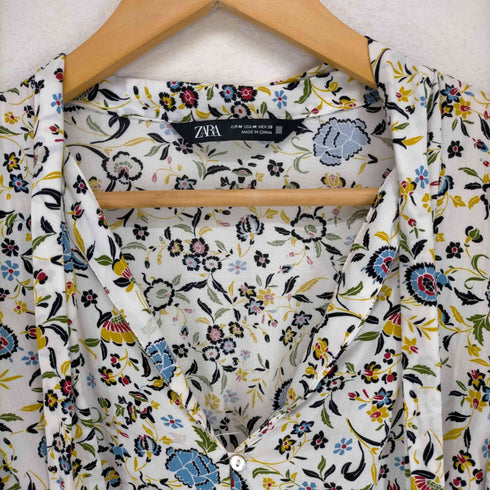 ザラ ZARA 花柄 レーヨンブラウス レディース JPN:M