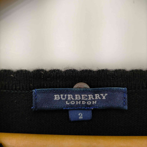 バーバリーロンドン BURBERRY LONDON プレートロゴ Vネック ウールニット メンズ 2