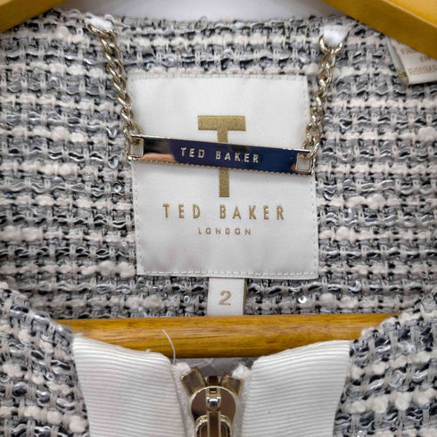 テッドベーカー TED BAKER 裏地花柄レース ツイードジャケット レディース 2