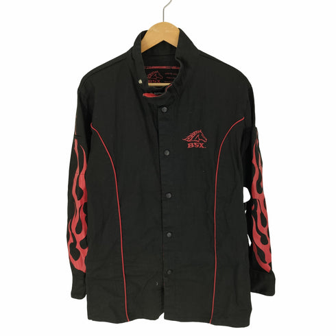 フルギ BSX スリーブ ファイヤーパターン プリント レーシングジャケット チンスト メンズ import:S