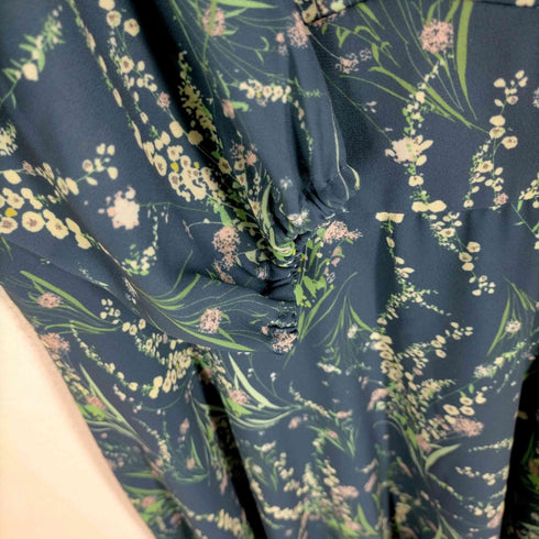 トナル TONAL バックジップ花柄ギャザーロングワンピース レディース 36