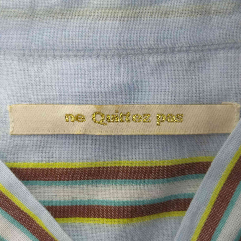 ヌキテパ NE QUITTEZ PAS 21SS C.VOILE STRIPE KURTA DRESS マドラス ストライプ ドレス レディース FREE