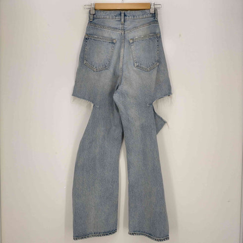 マウジー moussy THIGH SLIT LOOSE STRAIGHT スリットデニム レディース 24