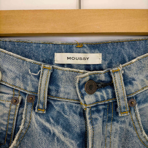 マウジー moussy THIGH SLIT LOOSE STRAIGHT スリットデニム レディース 24