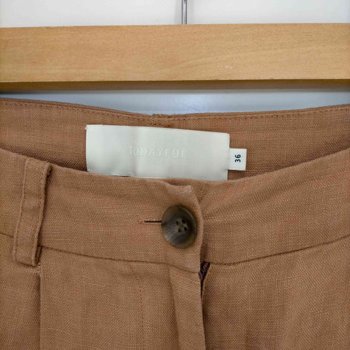 トゥデイフル TODAYFUL Linen Trousers リネンパンツ レディース 36