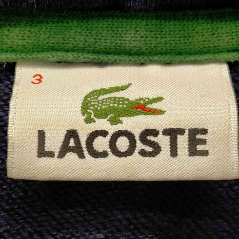 ラコステ LACOSTE デカワニ ロゴ刺繍 プルオーバーパーカー メンズ JPN:3