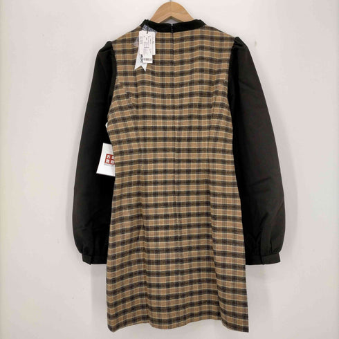 ラグアジェム LAGUA GEM BI COLOR CHECK ワンピース レディース JPN:M