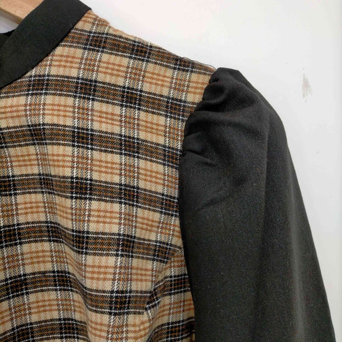 ラグアジェム LAGUA GEM BI COLOR CHECK ワンピース レディース JPN:M