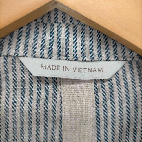 バナナリパブリック BANANA REPUBLIC ストライプリネンテーラードジャケット メンズ 40S