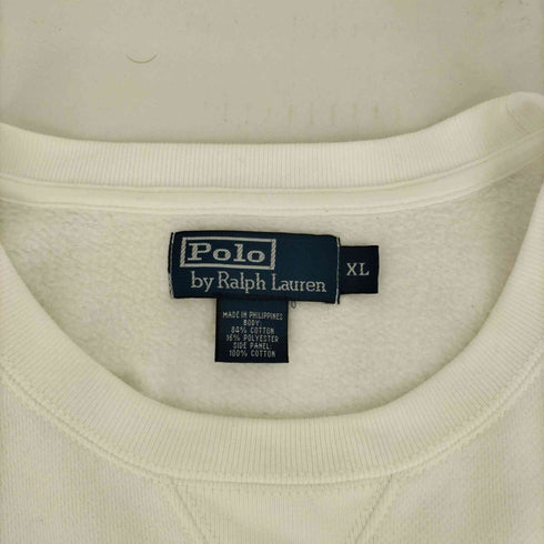 ポロバイラルフローレン Polo by RALPH LAUREN ポニー 刺繍 Vガゼット クルーネック スウェット メンズ import:XL