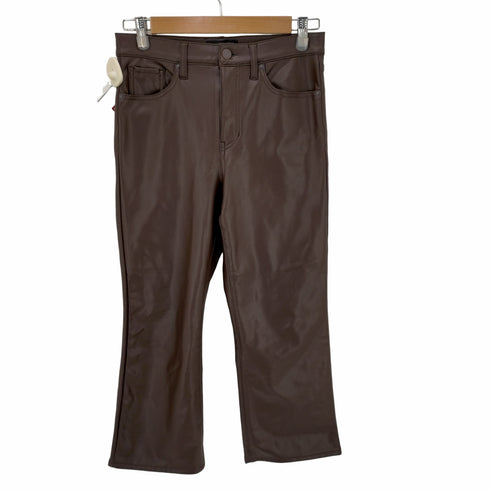 バナナリパブリック BANANA REPUBLIC CROPPED BOOTCUT フェイクレザーパンツ レディース 28/6