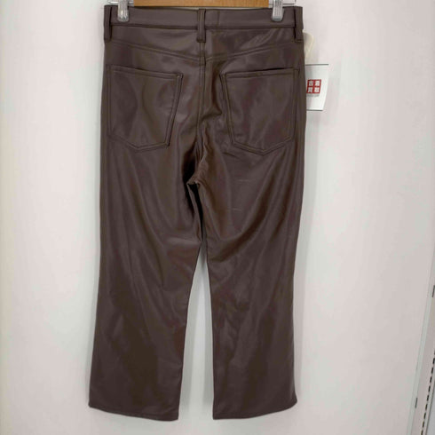 バナナリパブリック BANANA REPUBLIC CROPPED BOOTCUT フェイクレザーパンツ レディース 28/6