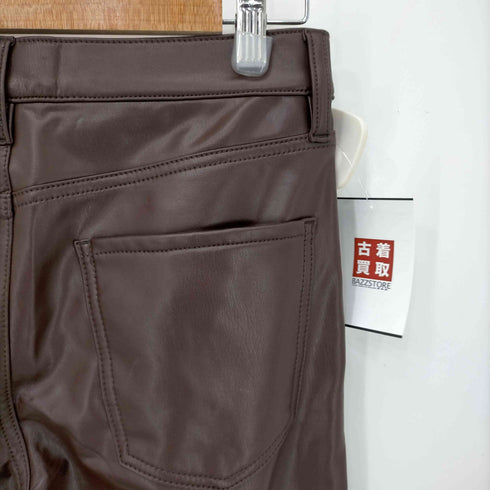 バナナリパブリック BANANA REPUBLIC CROPPED BOOTCUT フェイクレザーパンツ レディース 28/6