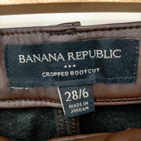 バナナリパブリック BANANA REPUBLIC CROPPED BOOTCUT フェイクレザーパンツ レディース 28/6