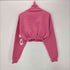 タルテックス TULTEX 90S フロントワッペン リメイク クロップド丈 タートルネック スウェット レディース import:L
